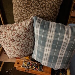 Set Of Three Purse Pillows 9" Square Colors Vary